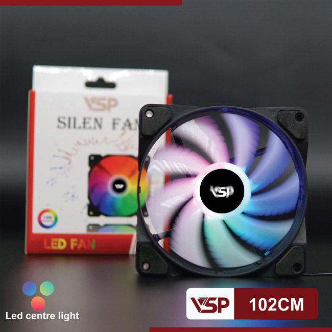 Quạt tản nhiệt 120mm Led trung tâm VSP102CM