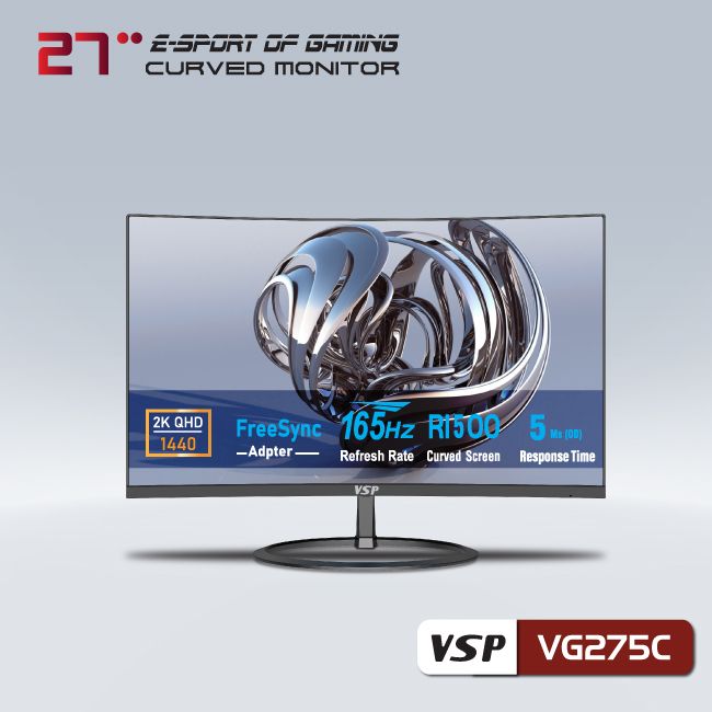 Màn hình Cong VSP 27inch 2K eSport Gaming VG275C