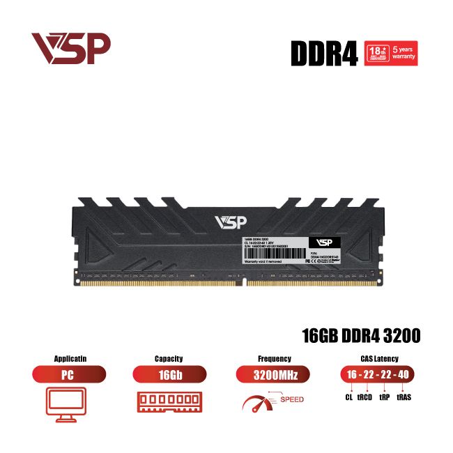 Ram PC VSP DDR4 16GB - 3200MHz