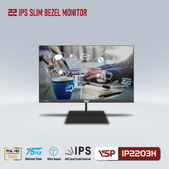 Màn hình VSP IPS Thinking 22inch tràn viền IP2203H