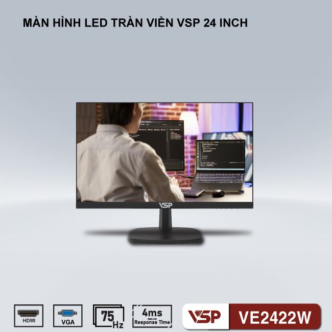 Màn hình LED tràn viền 24 inch VE2422W