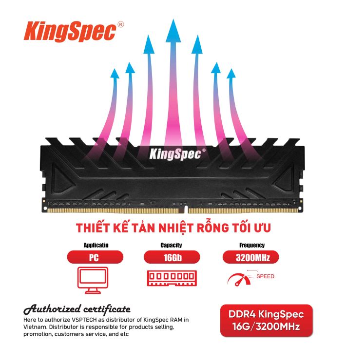 Ram PC KingSpec DDR4 16GB (1x16GB | 3200MHz | DDR4)