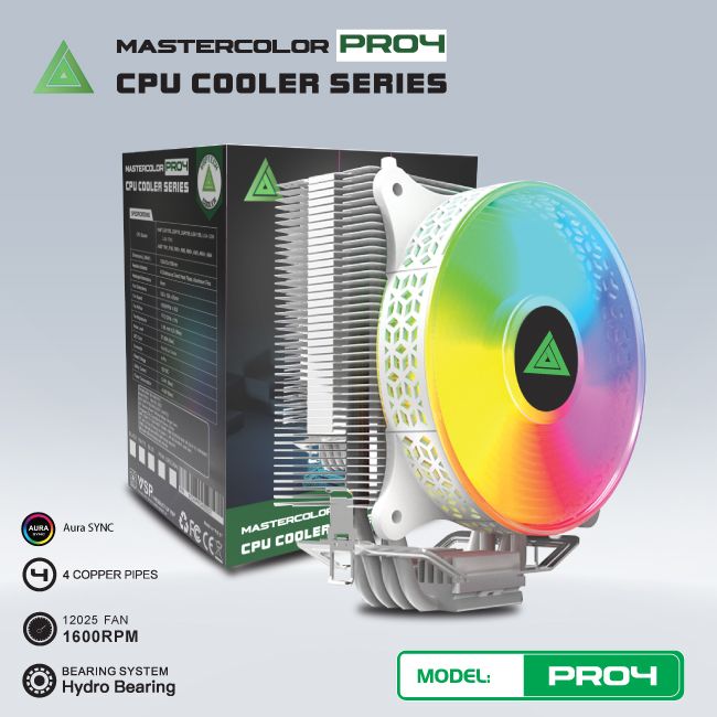 Quạt tản nhiệt CPU VSPTECH PRO4 - Trắng