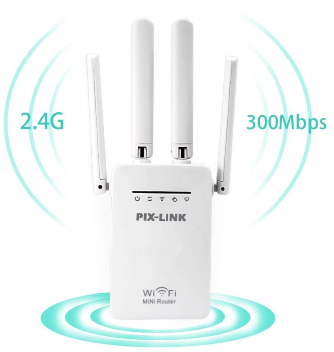 Thiết Bị Kích Sóng Wifi PIX-LINK 4 Ăng Ten LV-WR09