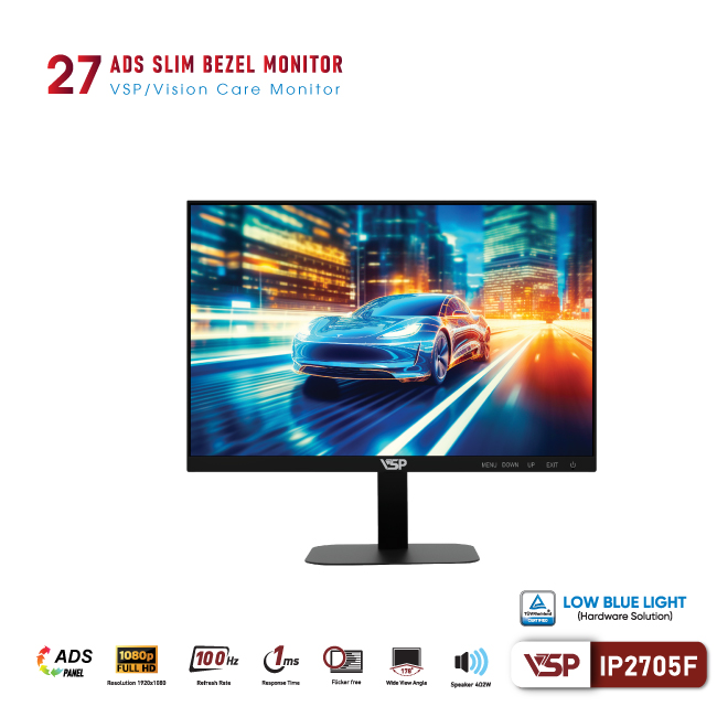 Màn hình máy tính văn phòng IP2705F - ADS/IPS - 100Hz