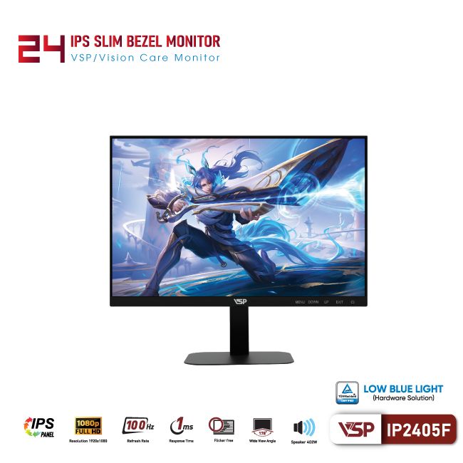 Màn hình máy tính văn phòng IP2405F - IPS - 100Hz