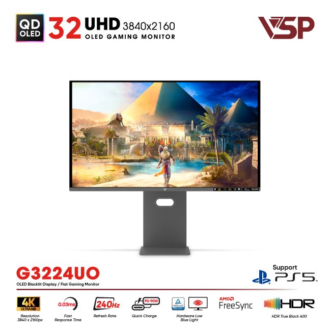Màn hình QD-OLED Ai gaming Vision Pro G3224UO - 4K 240Hz