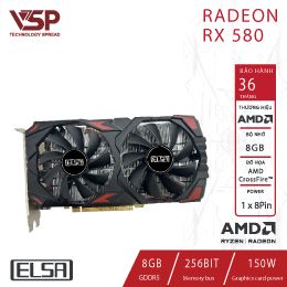 VGA gaming ELSA AMD Radeon  RX580 2048sp 8GB GDDR5 256BIT