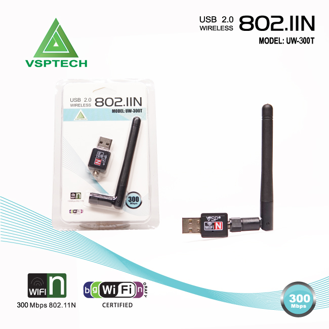 USB2.0 Wireless VSP 802.IIN UW-300T