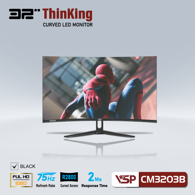 Màn hình cong 32inch VSP ThinKing Master Gaming VL32(CM3203B) - Đen