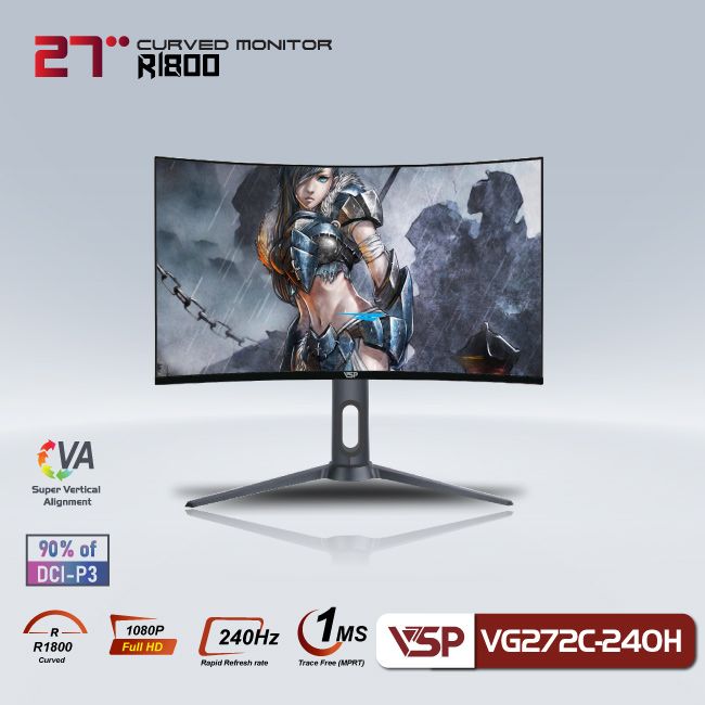  Màn hình cong VSP 27inch VG272C - 240Hz