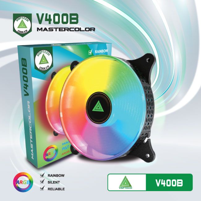 Quạt tản nhiệt VSPTECH LED RGB V400B