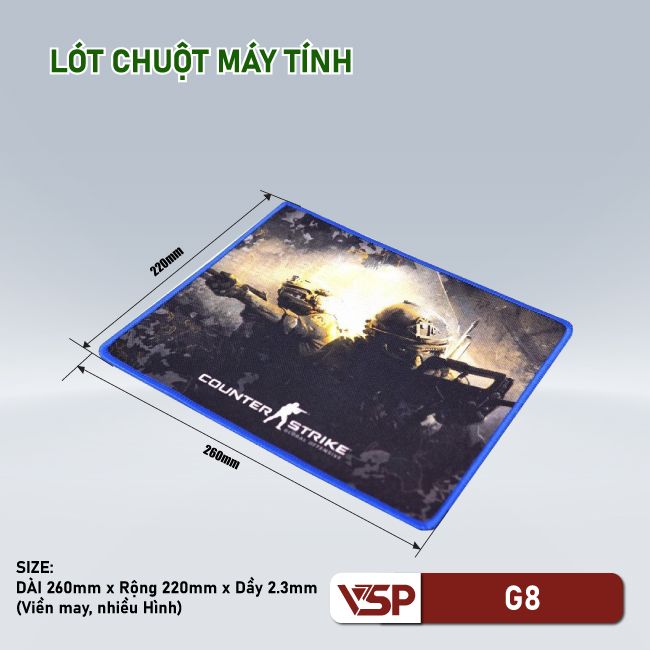 Miếng lót chuột G8 may viền