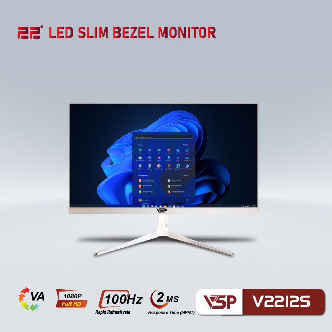 Màn hình VSP VA V2212S - 100Hz - 2Ms - Trắng