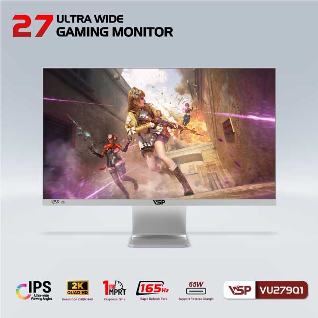 Màn hình VSP UltraWide - IPS -  VU279Q1- 165Hz - 1ms - Trắng