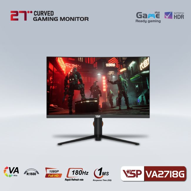 Màn hình cong VSP R1500- VA2718G - 180Hz - 1Ms