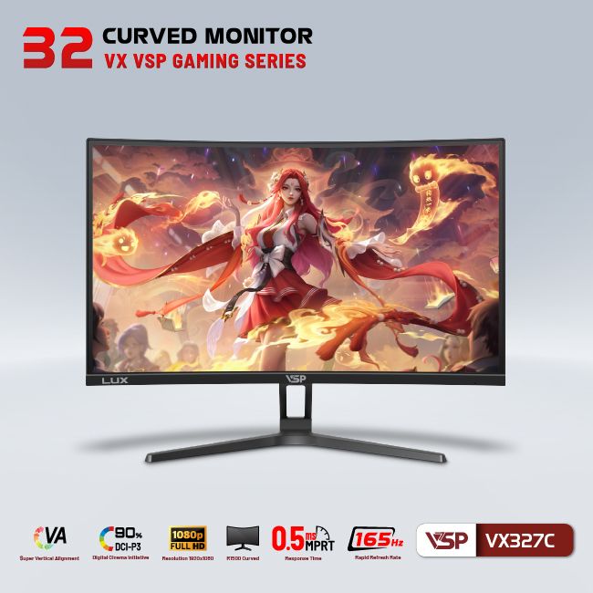 Màn hình cong VSP Gaming VX327C - 165Hz - 0.5Ms