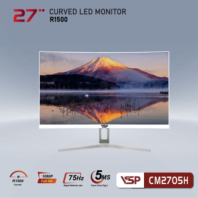 Màn hình cong VSP Thinking 27inch - CM2705H - Trắng