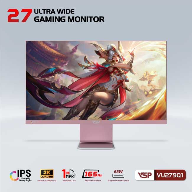 Màn hình VSP UltraWide - IPS -  VU279Q1- 165Hz - 1ms - Hồng