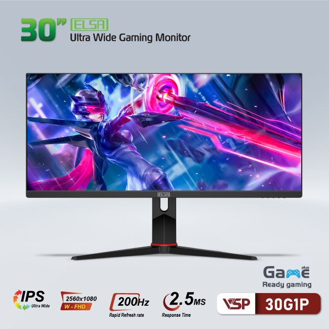 Màn hình Ultrawide Gaming Elsa 30G1P - 200Hz