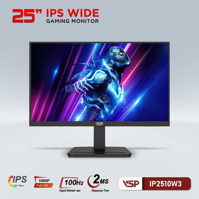 Màn hình VSP IPS - IP2510W3 - 25 inch - 100Hz - 2Ms - Đen