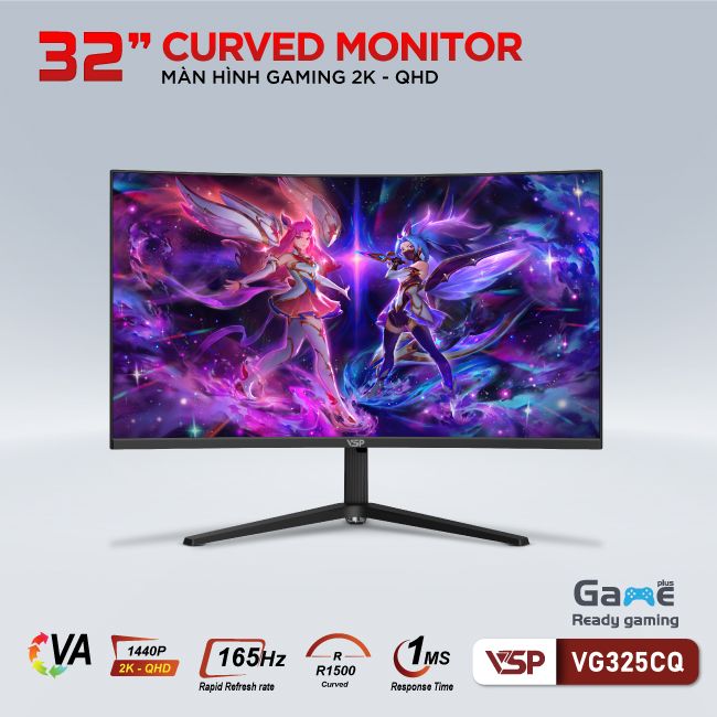 Màn hình Cong Gaming VSP VG325CQ 165Hz QHD