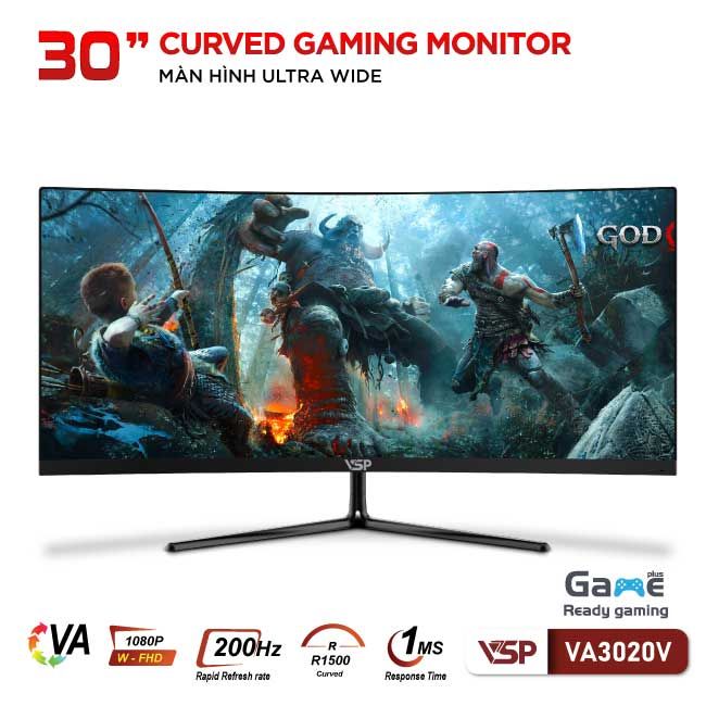 Màn hình Cong Ultrawide Gaming VSP VA3020V 200Hz