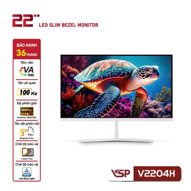 Màn hình phẳng VSP V2204H - 100Hz - TRẮNG