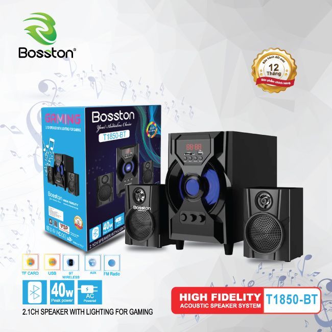 Loa vi tính Bosston bluetooth 2.1 T1850-BT 