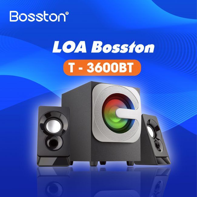 Loa Bluetooth Bosston T3600-BT 2.1 Đèn Led RGB