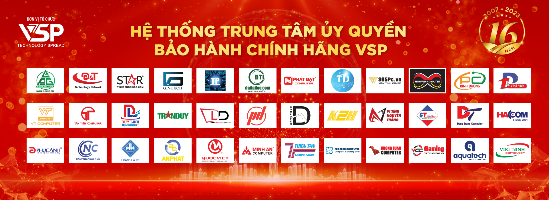 HỆ THỐNG TRUNG TÂM ỦY QUYỀN BẢO HÀNH CHÍNH HÃNG VSP