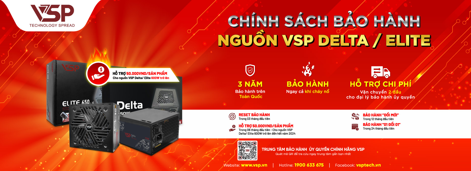 Chính sách bảo hành nguồn VSP 