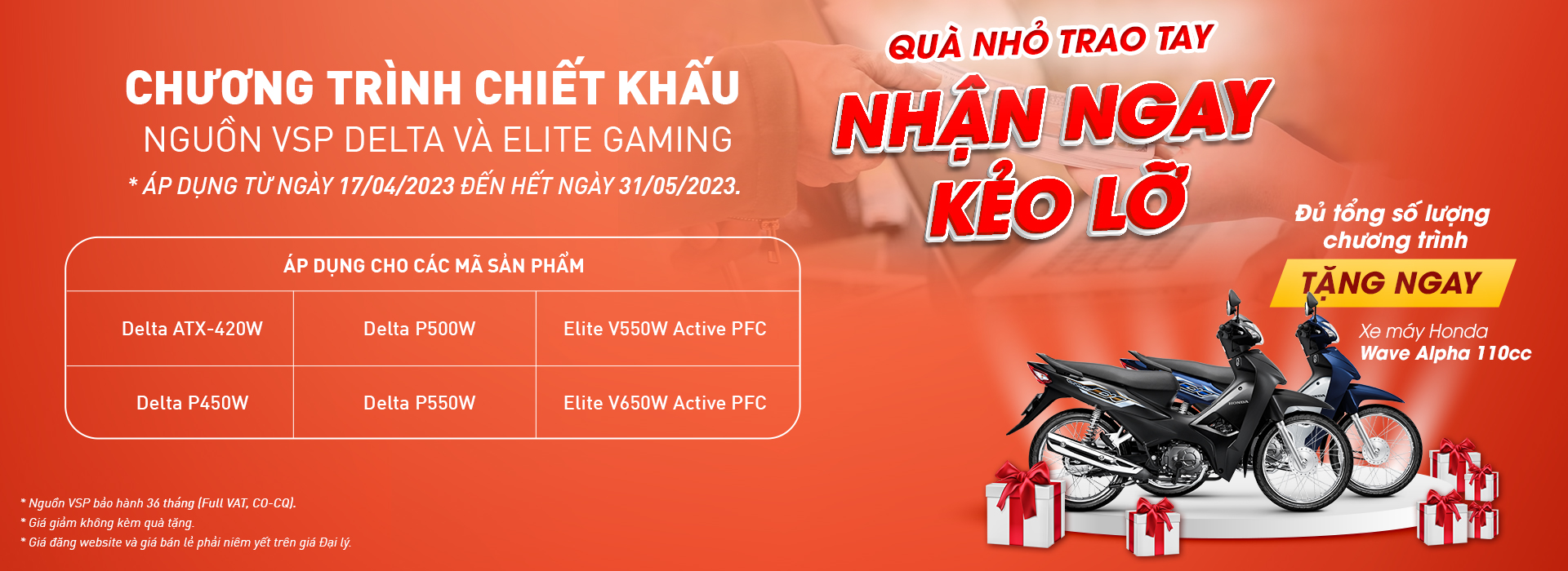 Chương Trình Chiết Khấu - Quà nhỏ trao tay nhận ngay kẻo lỡ